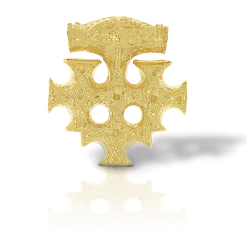 Hiddenseekreuz in massivem Gold